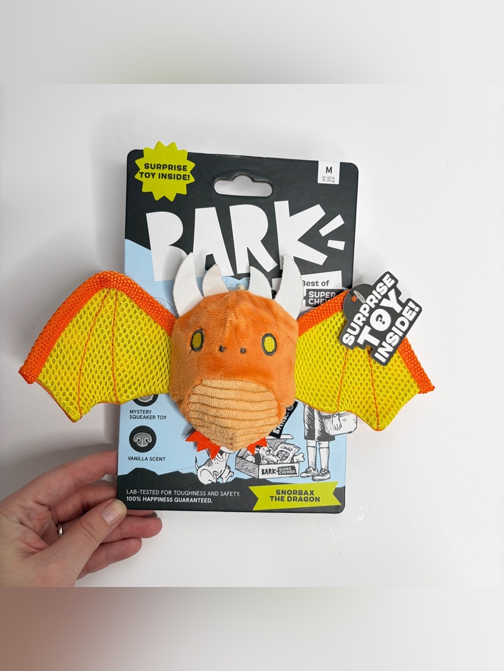 Barkbox Halloween Snorbax the Dragon  Super Chewer Size Medium Dog Toy